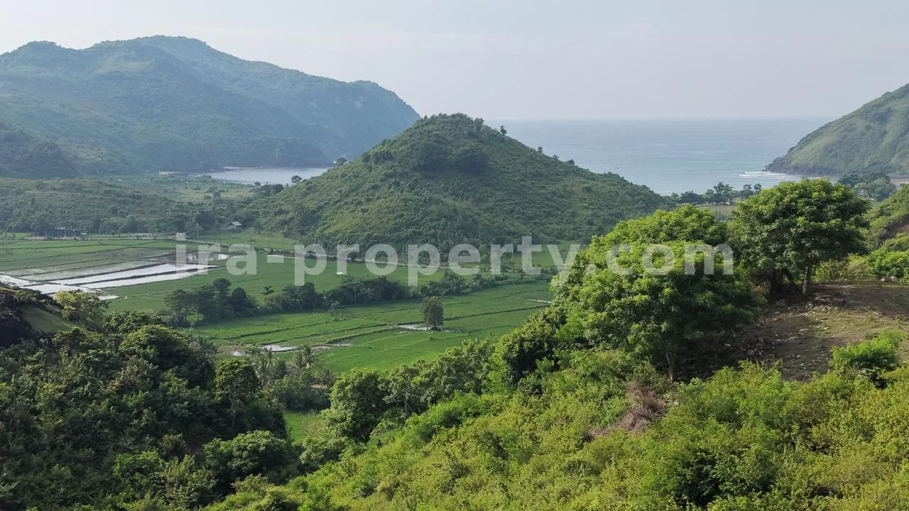 Prime 5-Are Hilltop Plot with Ocean & Ricefield Views – Mawun, Near Kuta Mandalika - 547-2 - 1