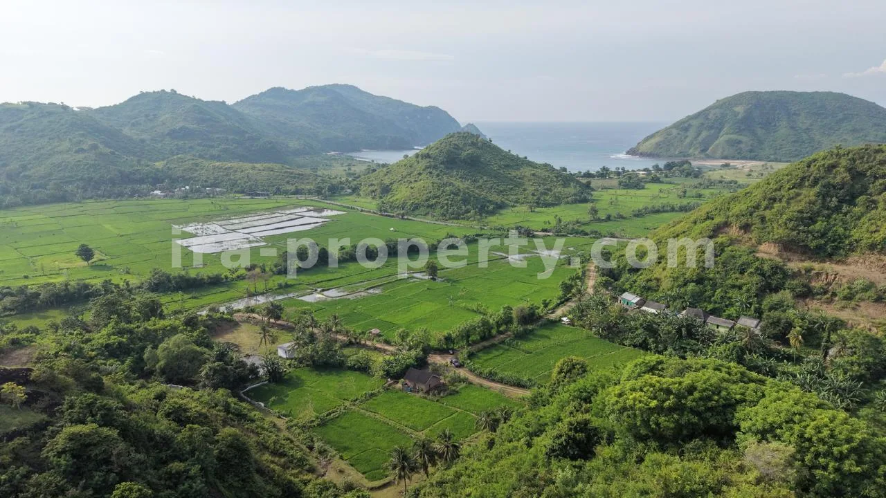 Prime 5-Are Hilltop Plot with Ocean & Ricefield Views – Mawun, Near Kuta Mandalika - 547-2 - 2